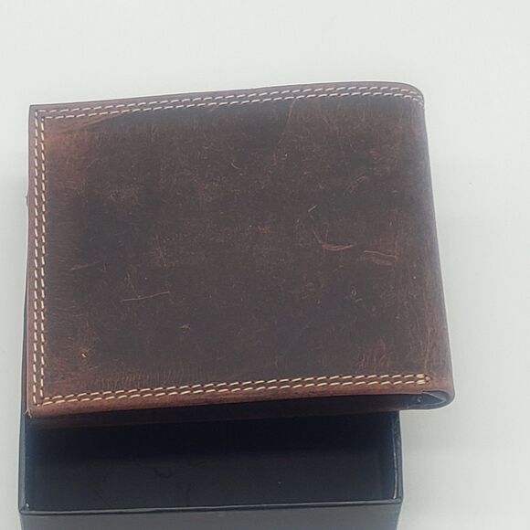 Genuine Leather Wallet by American Bison + Premium Gift Box - Picture 3 of 9